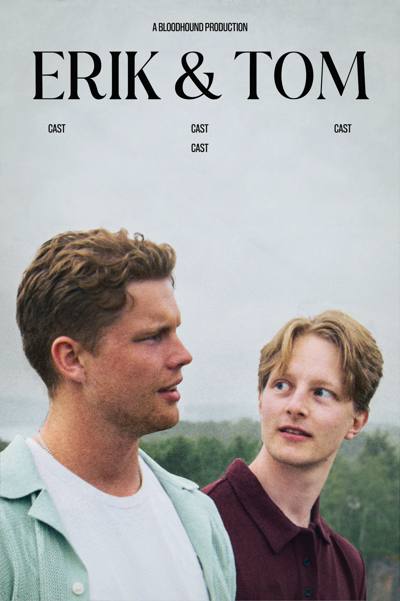 Early poster exploration: the two brothers side by side, the younger one looking up at the older