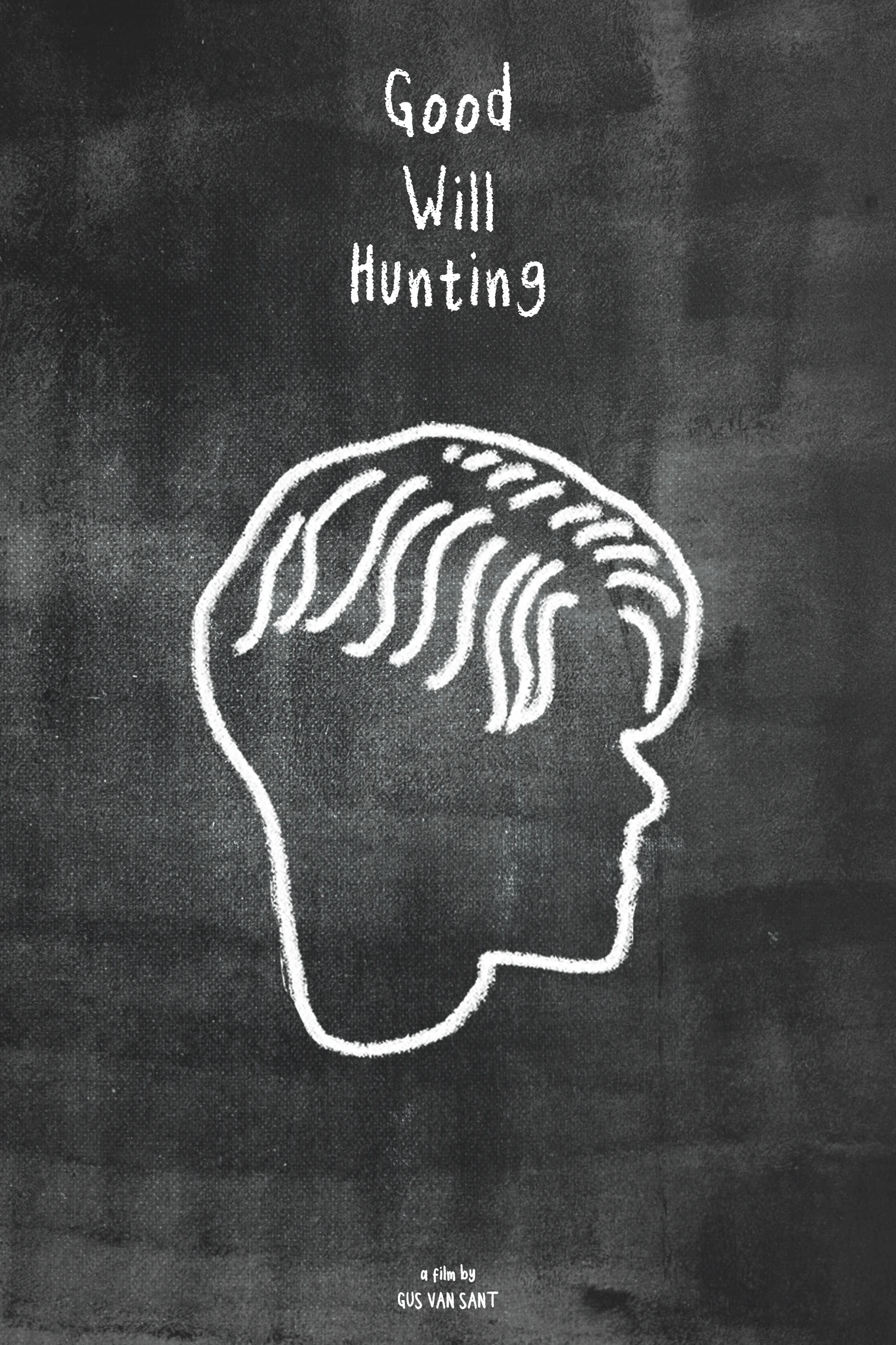 Black and white concept film poster