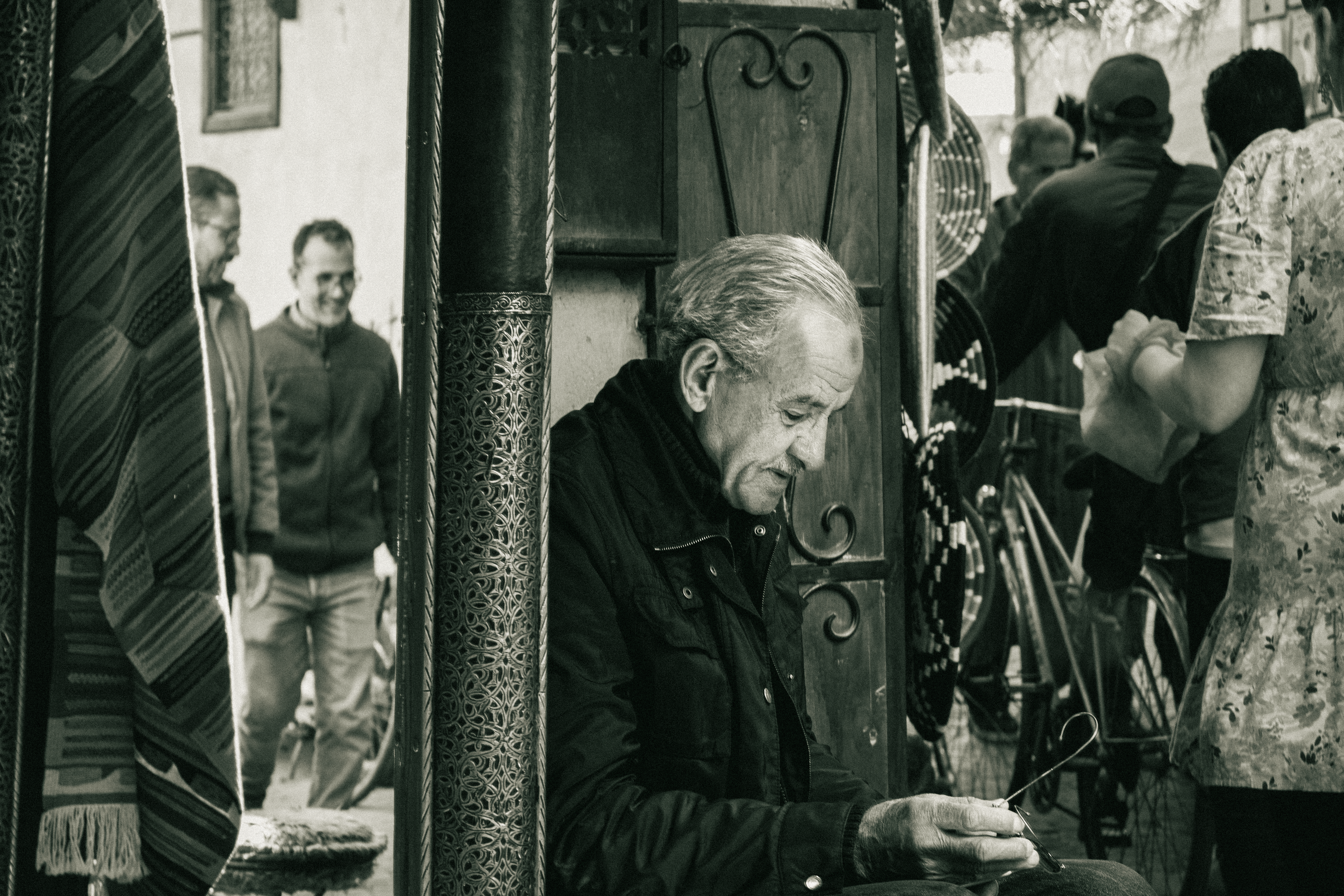 Coat detail in Marrakesh market
