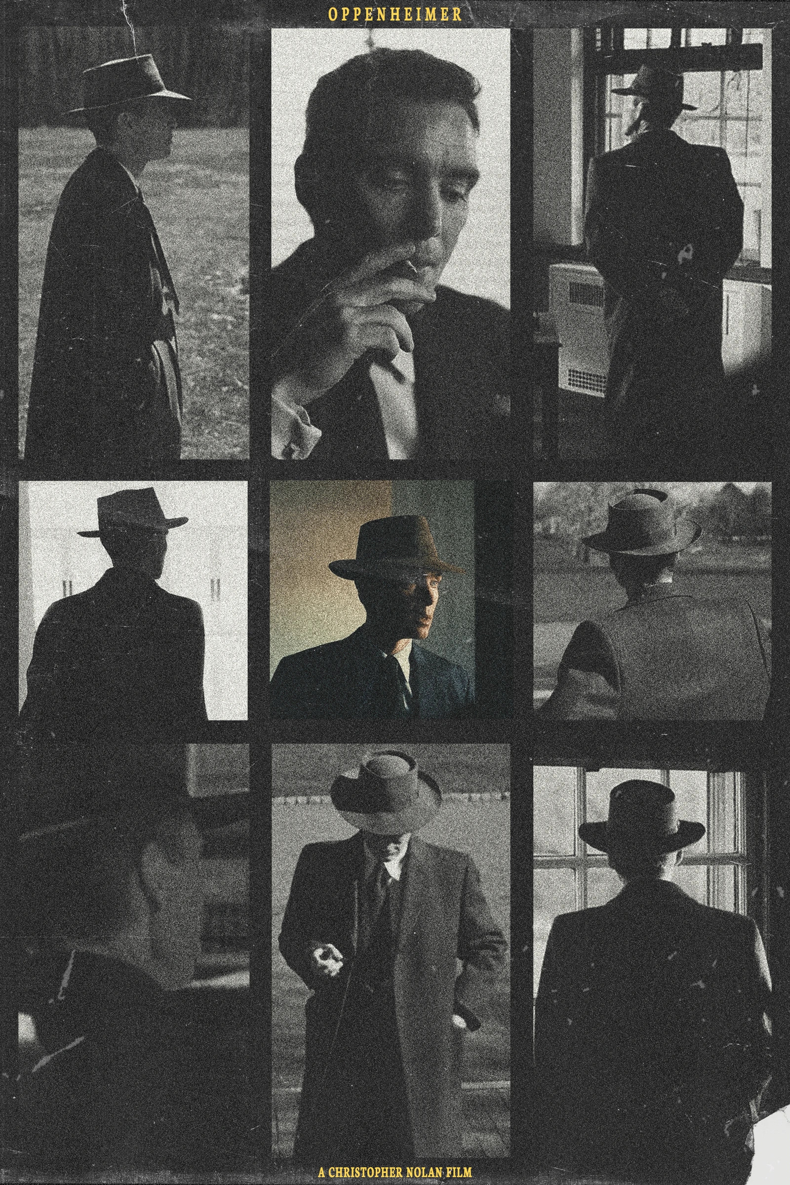 Collage concept poster for Oppenheimer